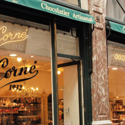 Etalage van chocolatier in Brussel